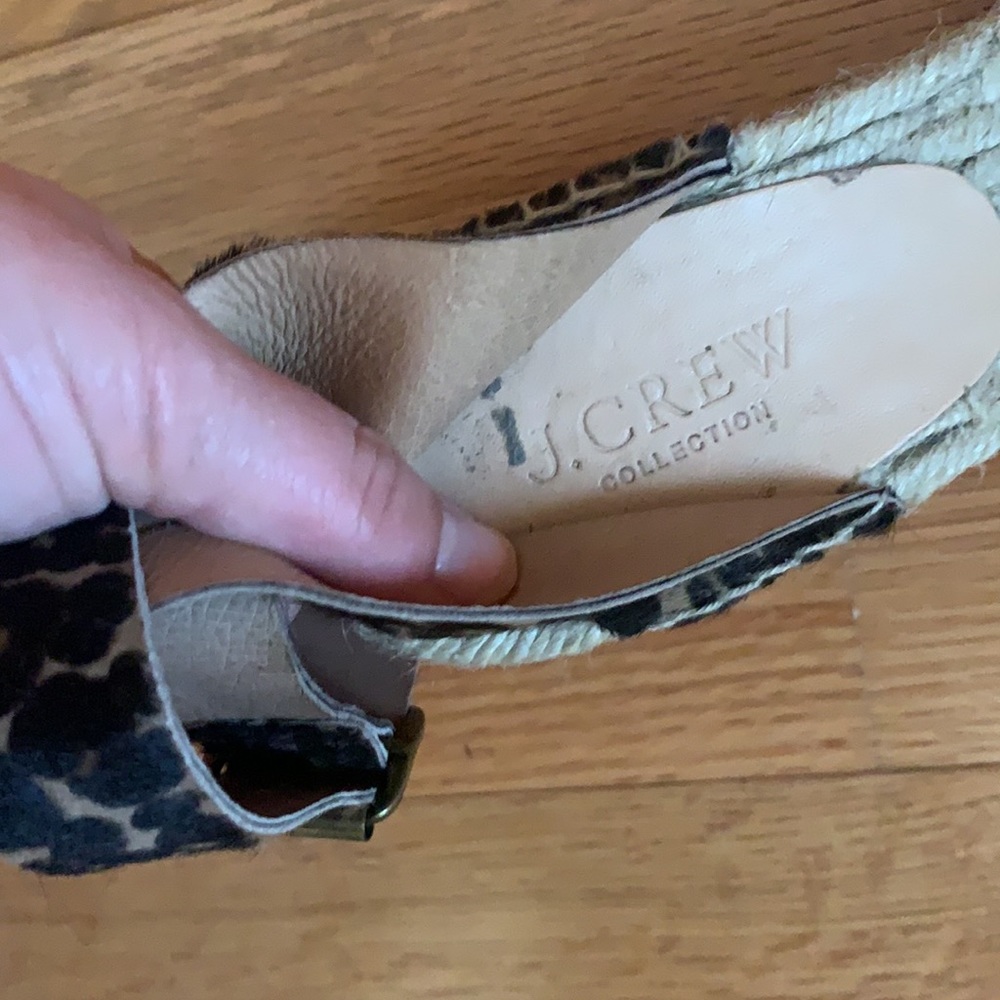 J. Crew Corisca Animal Leopard Espadrille Wedges - Picture 6 of 11